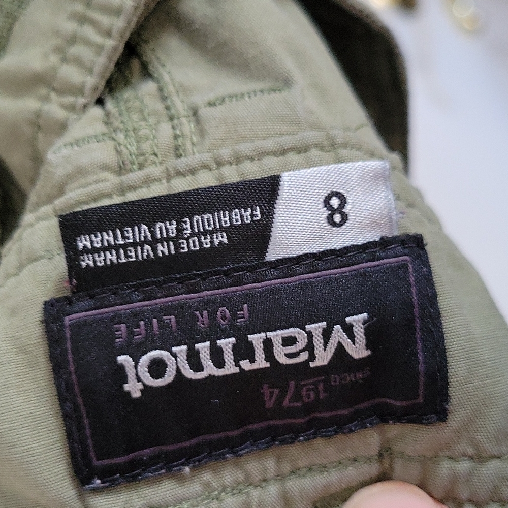 Marmot Olive Green Hiking Pants, Size 8 - Picture 2 of 3